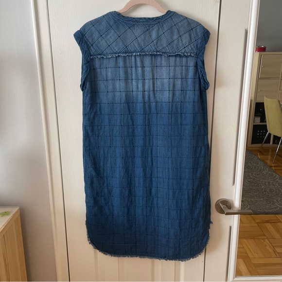 Anthropologie Cloth and Stone frayed chambray denim tunic in Sz small - Picture 7 of 15